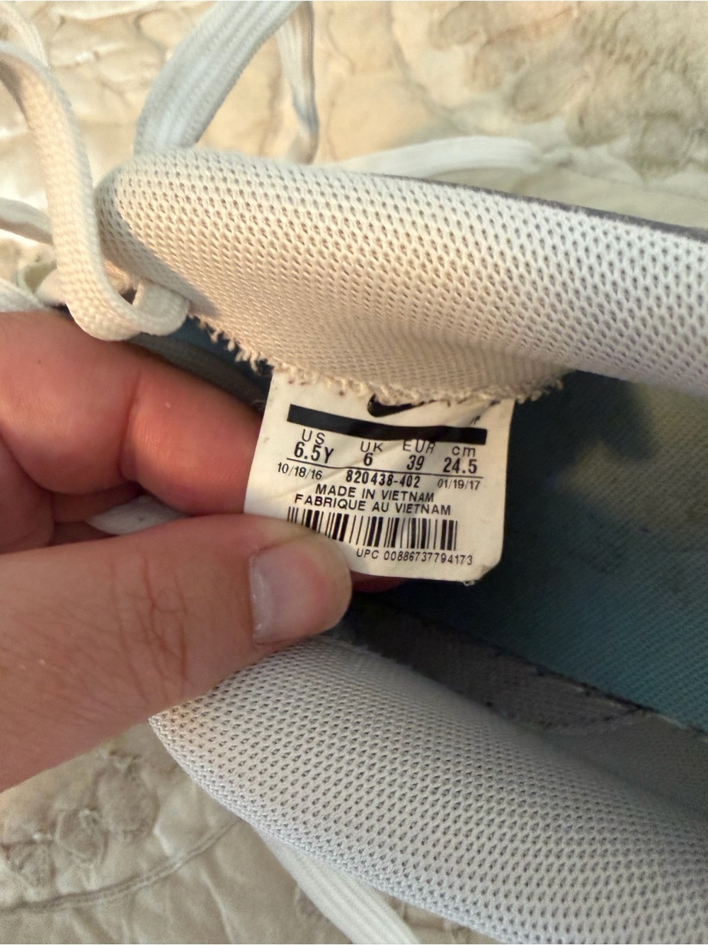 Nike Air Force 1 '07 LV8 Low Iced Lilac Iridescent Colorway 6.5Y - Picture 10 of 10